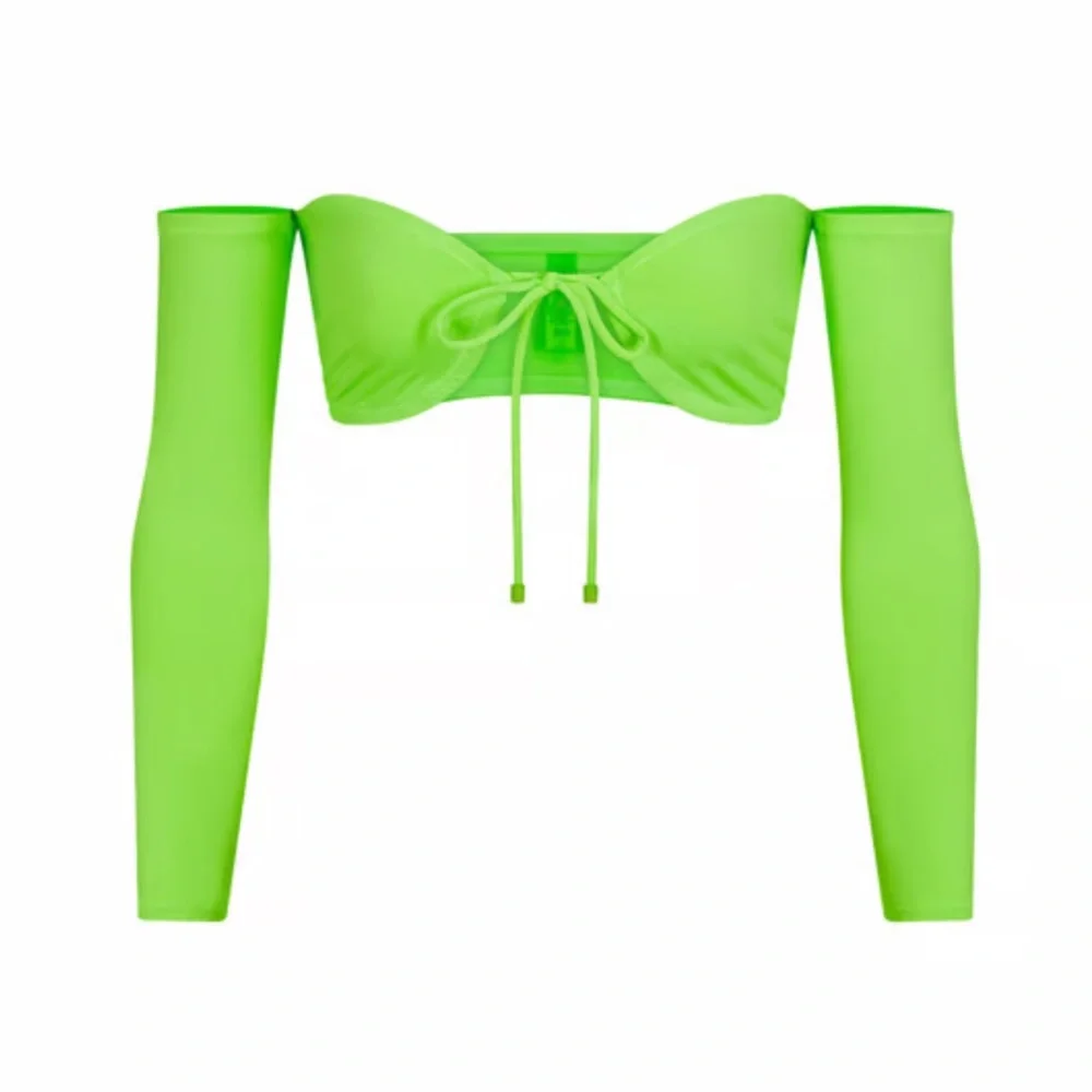 SWIM‎ SWIM LONG SLEEVE BIKINI TOP NEON GREEN SIZE XL